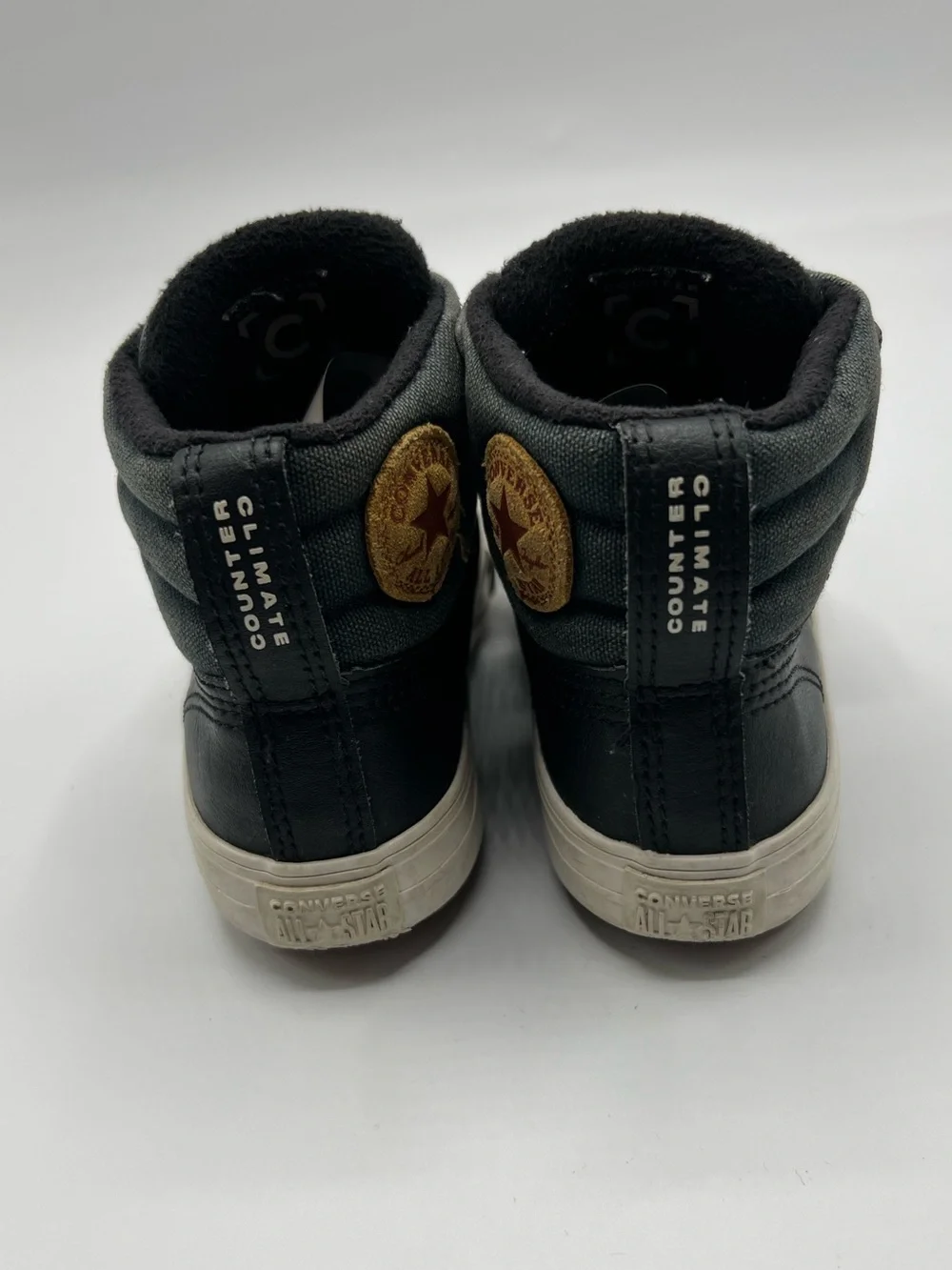 Converse Kids Black High-Top Sneakers with White Toe Caps